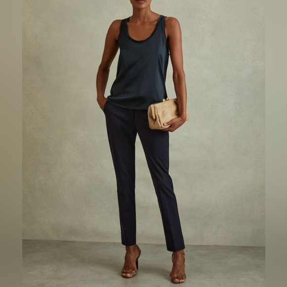 REISS | $195 Joanne Trousers in Navy - Picture 1 of 3